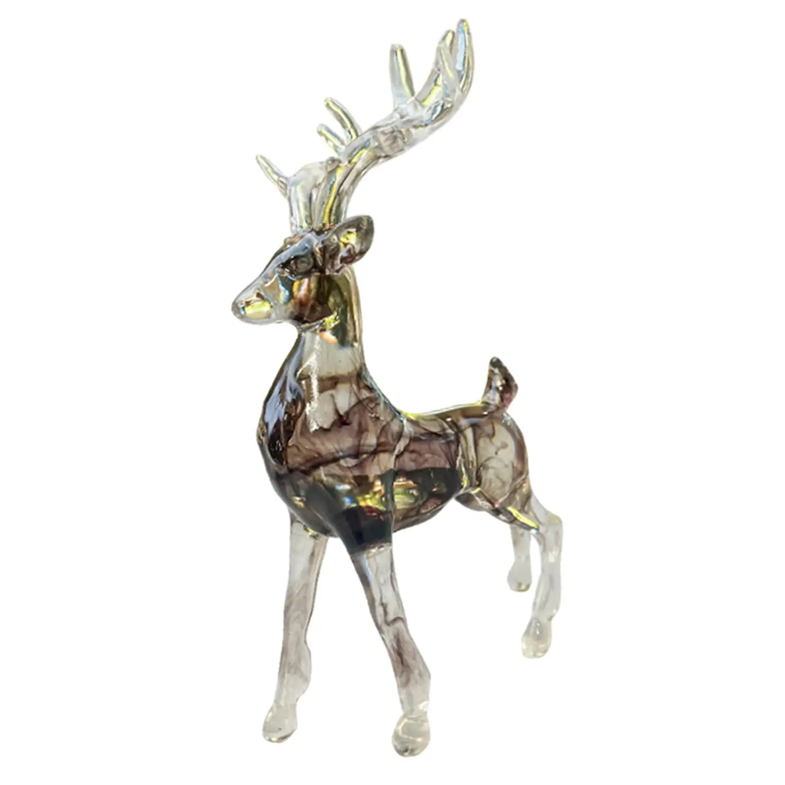 Deer Statue Crafts Art Resin Ornament European Style Gifts Deer Figurines Animal Statue for Cafe Home Car Desk Living Room
