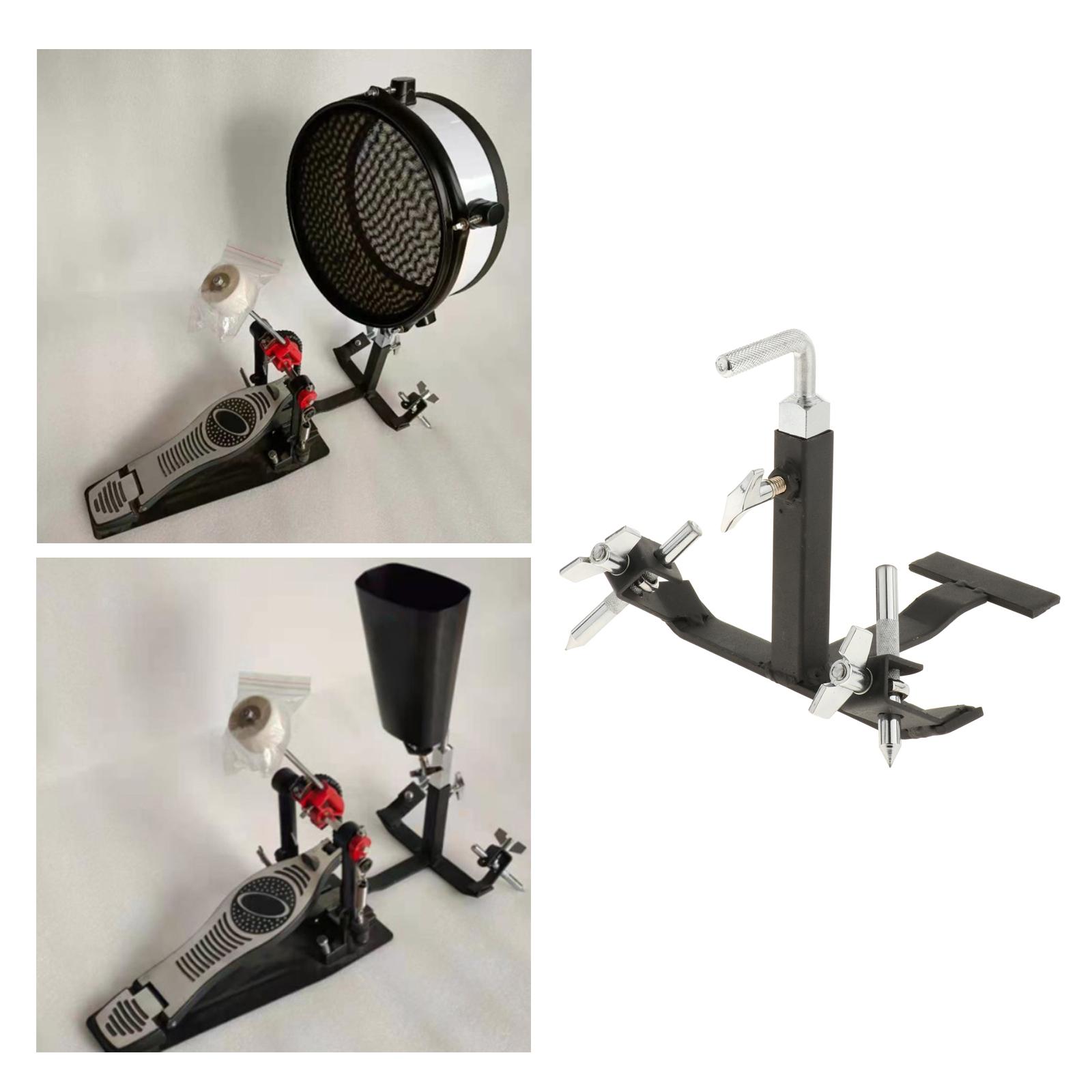 Description Picture 3 of itemCowbell Pedal Foot Bracket Percussion Cowbell Drum Cymbal Stand Pedal Cowbell Bracket for Concert Practice Room