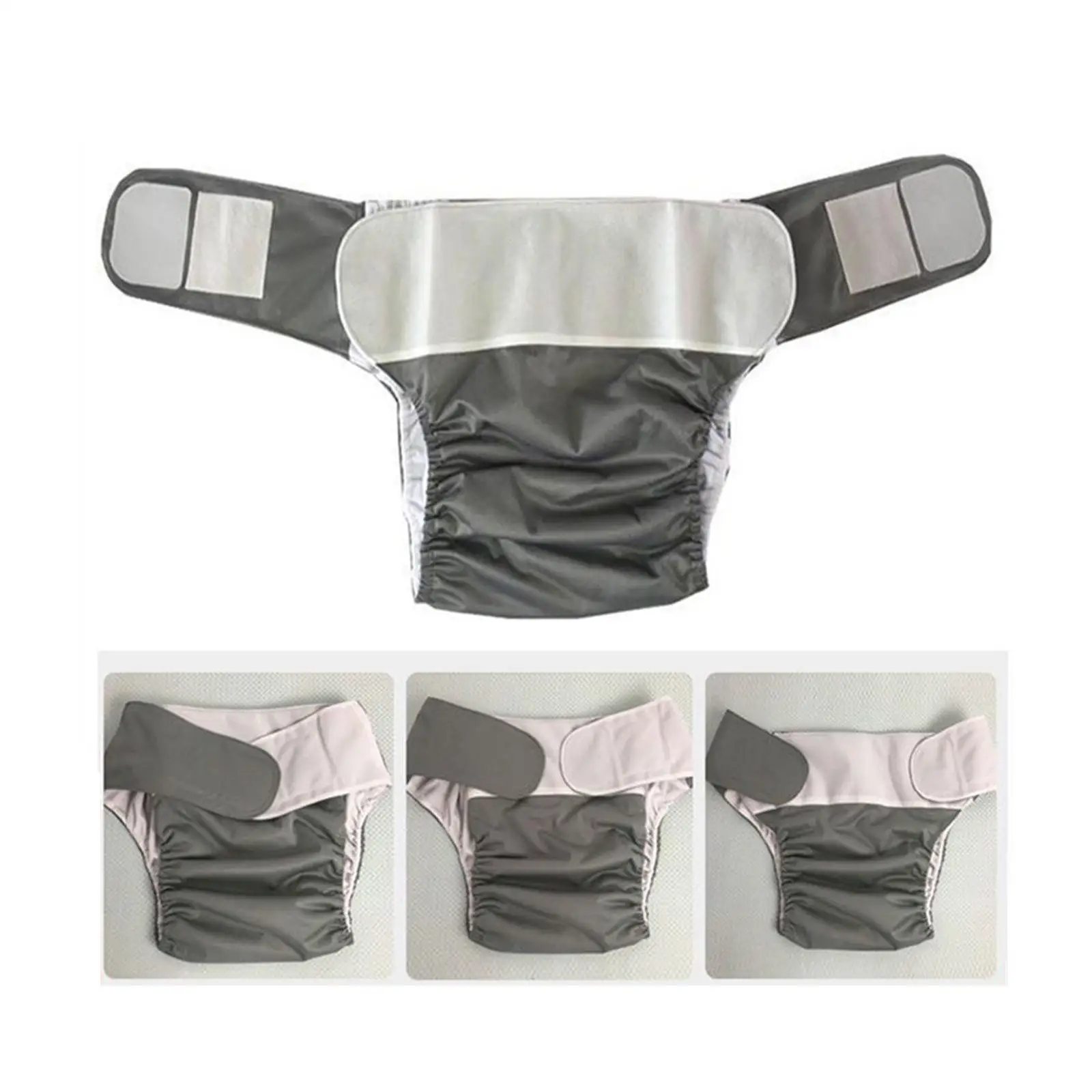 TPU Waterproof Adult Cloth Diaper Reusable Adjustable Comfortable Pocket Nappies for Seniors Men Women Waist 60cm-133.3cm