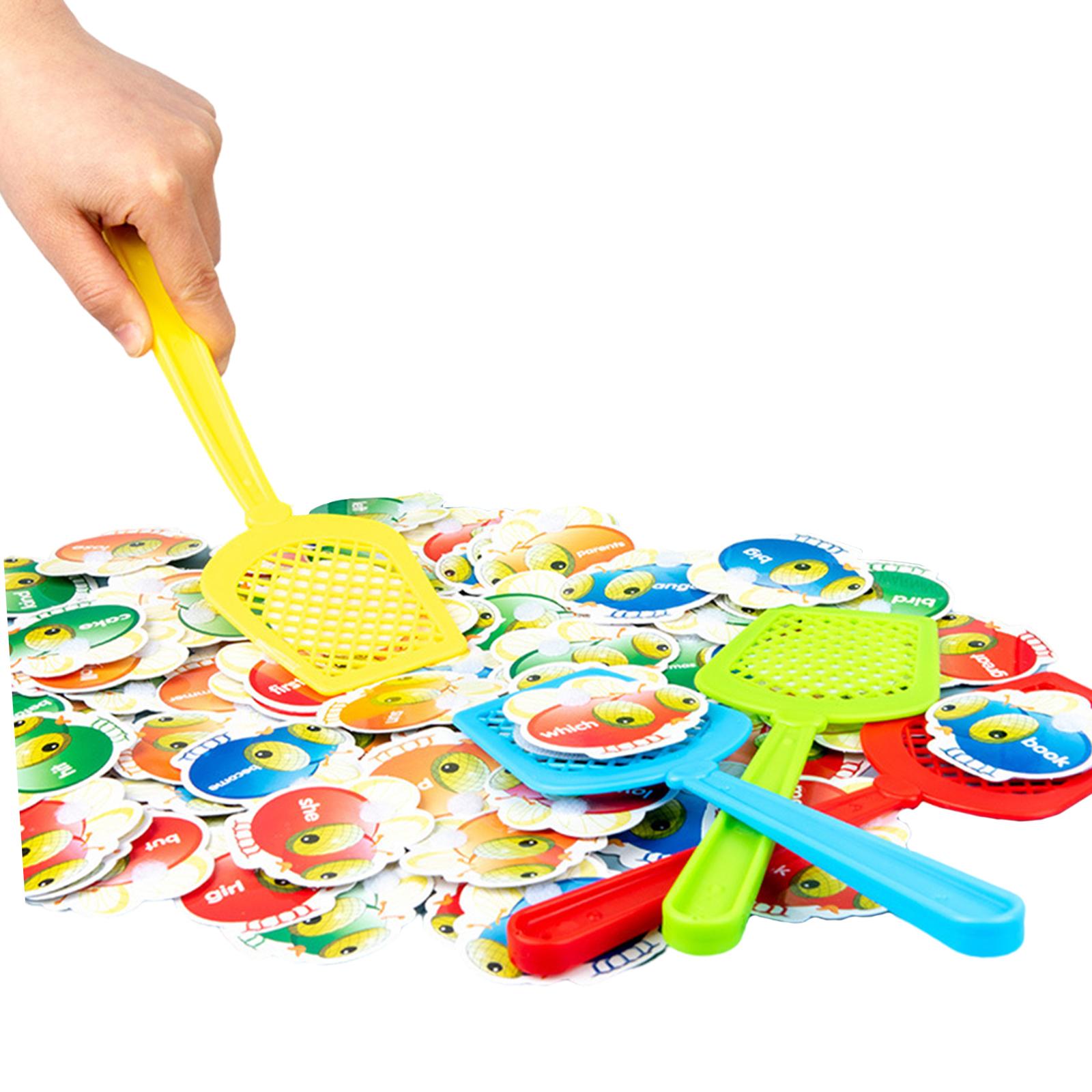 Fly Swatter Educational Card Learning English Phonics Cards Memory Game For Children Early Learning Educational Toys