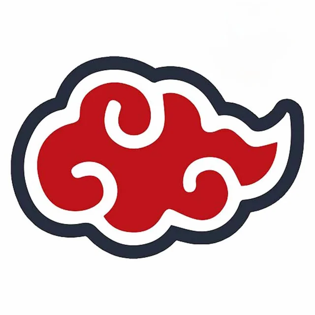 Tri Mishki-Akatsuki Nuvem Vermelha PVC Adesivos para Carro