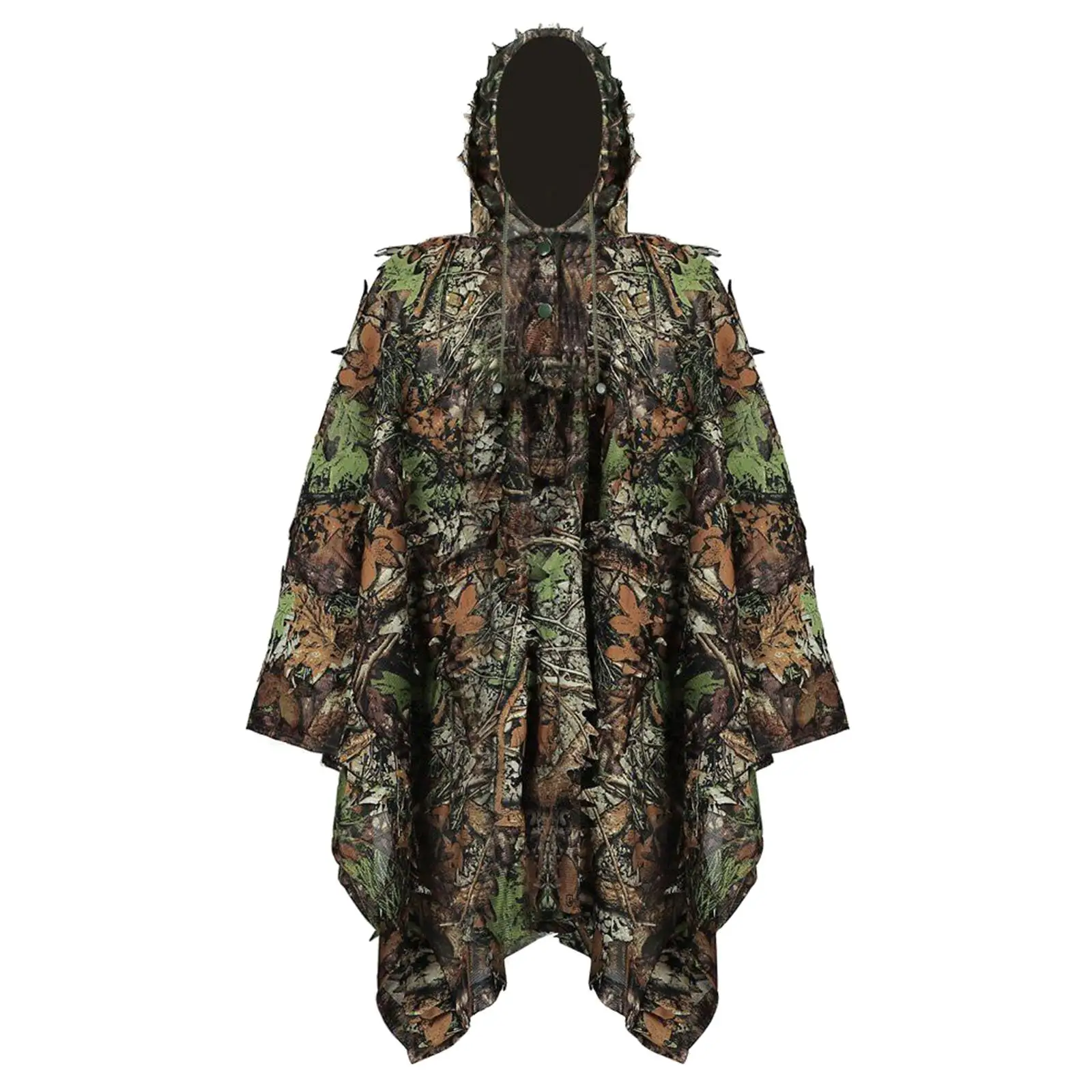 Ghillie Suit for Men Breathable Woodland Clothes Jacket Hood Cosplay suits for Photography Hunting Party Halloween Bird Watching