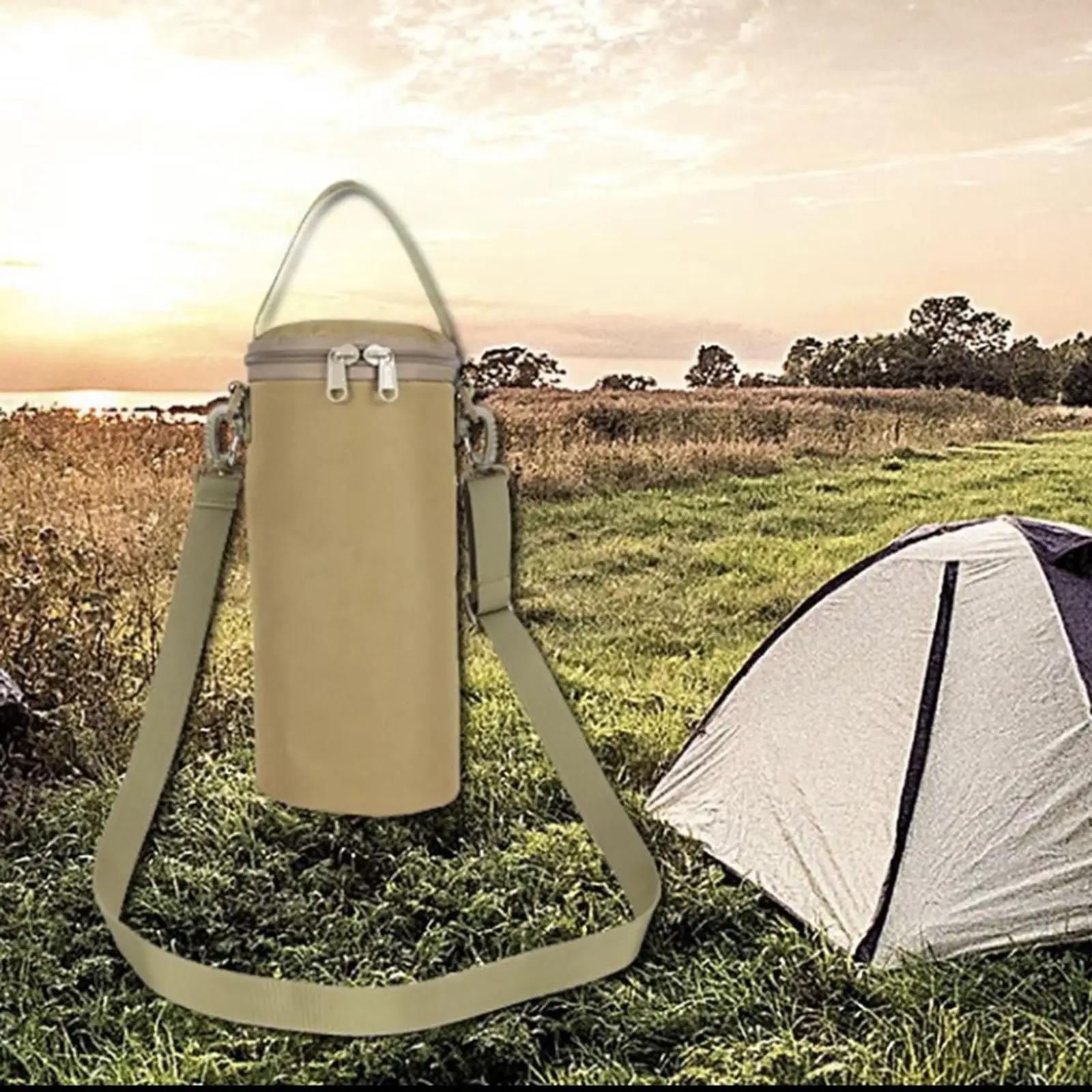 Durable carry pouch Camping Lantern Gas Canister  Water Bottle 