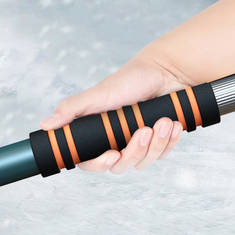 Kit Pelle à Neige 3 En 1 LESOLEIL - Pliable Avec Grattoir Et Brosse - Poignée Acier Inoxydable - Déneigement Voiture Et Maison