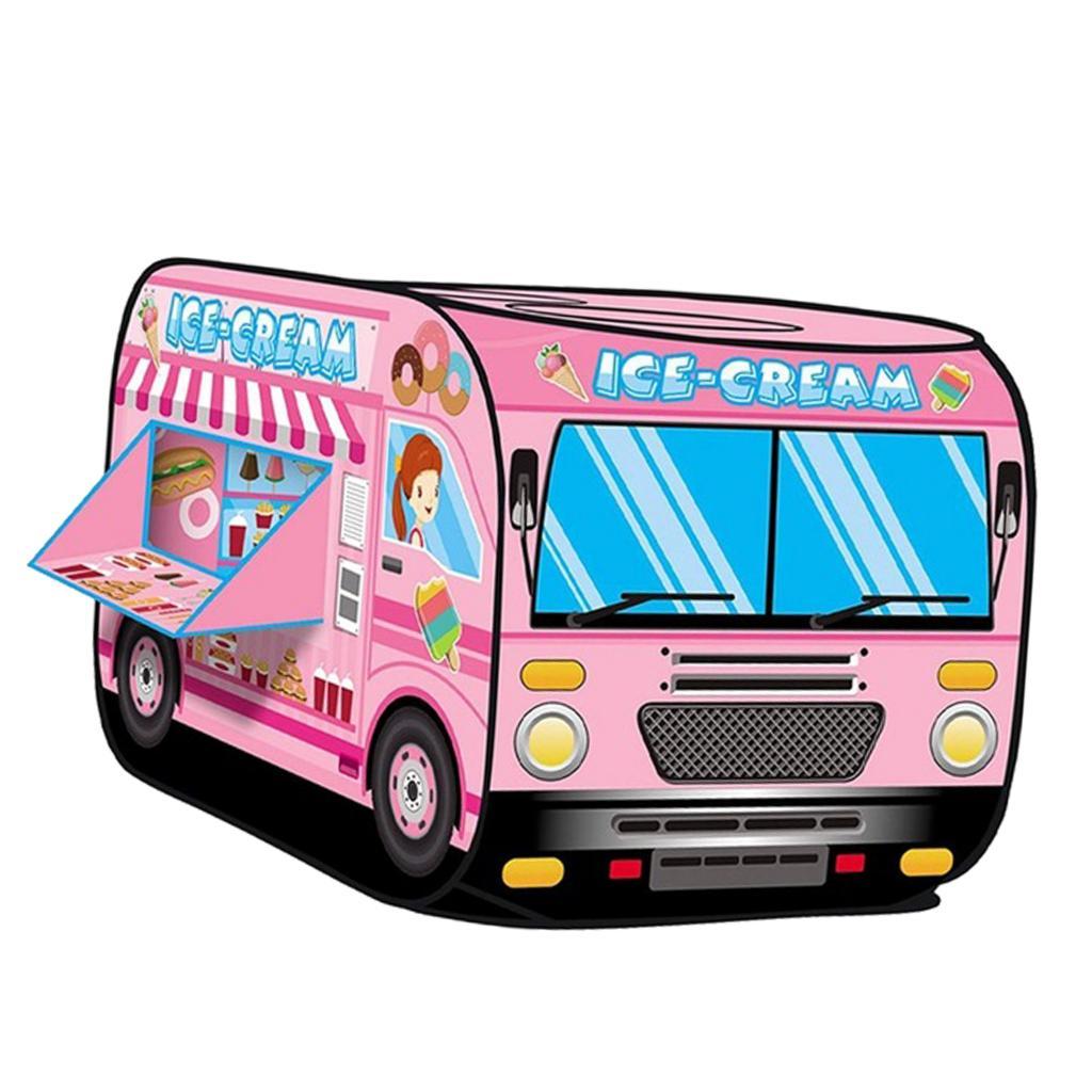 Kids Children Tent Popup Play Tent Toy Outdoor Foldable Playhouse Fire Truck Police Car Game House Bus Tent Indoor Outdoor Game