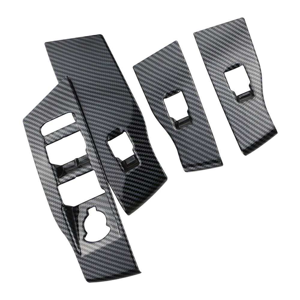 4-teiliges Set Autotür-Fensterheber-Abdeckungsaufkleber für Volkswagen VW T-Cross Tcross 2018 2019 2020 2021 2022 2023 LHD Zubehör – Detail 8