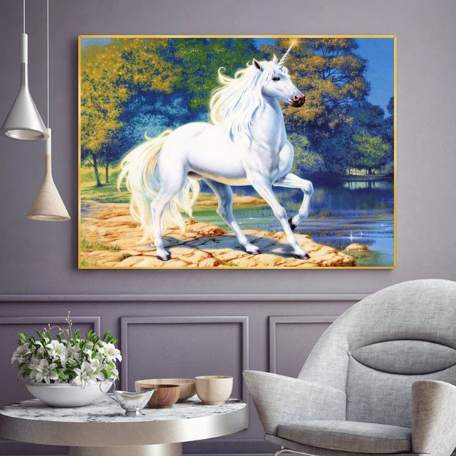 Diy 5d Diamond Painting Kits Full Drill Animal Unicorn Horse Diamond Mosaic  Hand Inlaid Rhinestones Embroidery Home Decor Gifts - Diamond Painting  Cross Stitch - AliExpress