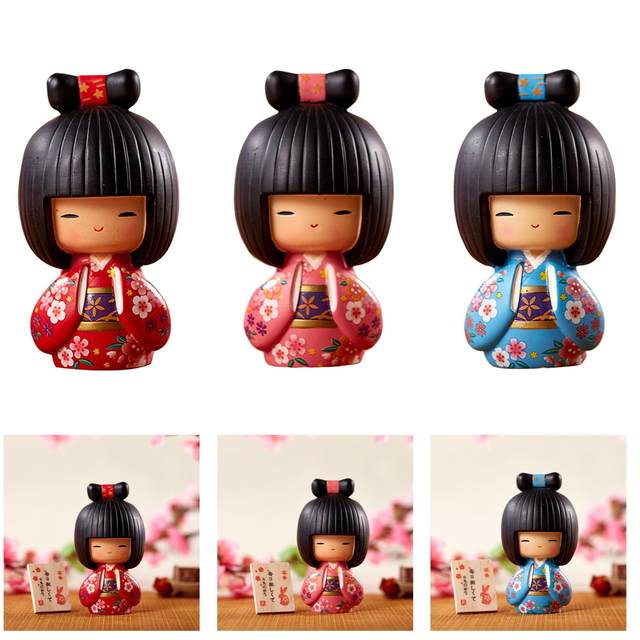 Bambole Giapponesi Kokeshi In Legno - Decorazione Tradizionale, Ideale Per Collezionisti