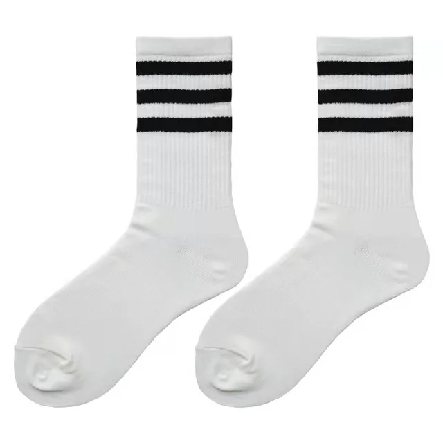Calcetines cortos a rayas para hombre y mujer, medias de algodón,  informales, estilo Harajuku, Hip Hop, Skateboard, color blanco y negro -  AliExpress