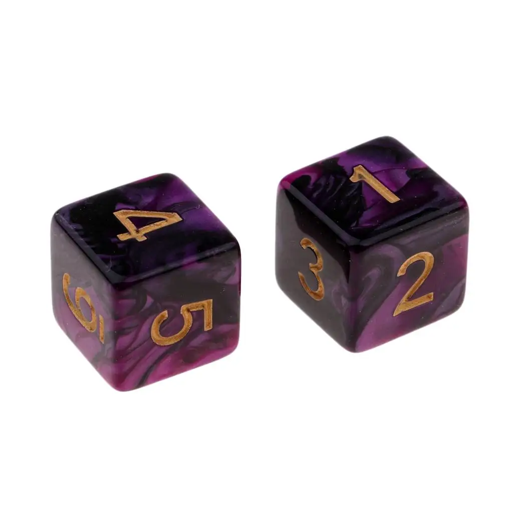 20pcs 6-Sided Game Dice Set Translucent Dice Set 16mm Teaching Math Entertainment Toys for Role Playing Board Game Party