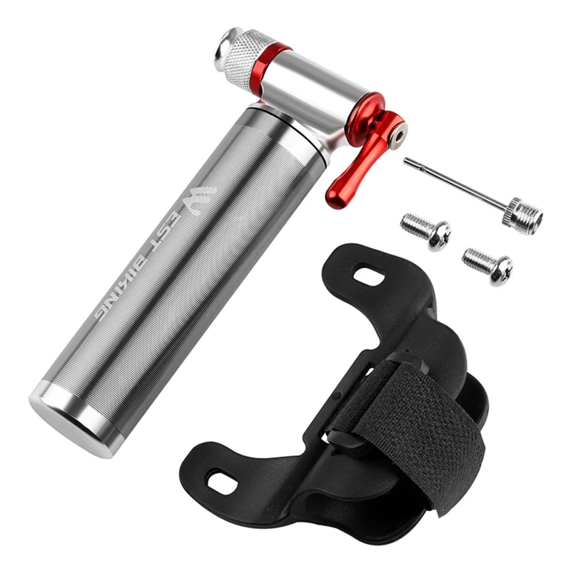 Black Bicycle Co2 Inflator with Insulated Sleeve for Presta and Schrader Valves 