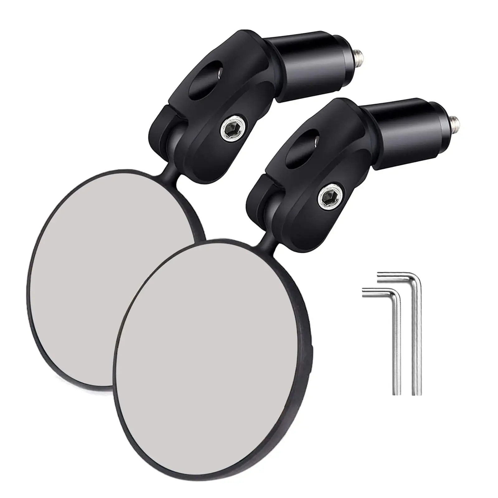 2Pcs Bike Handlebar Mirror Bicycle Rear View Mirrors Wide Angle 360° Adjustable Reflector for Adult Bikes MTB Scooter Road Bikes