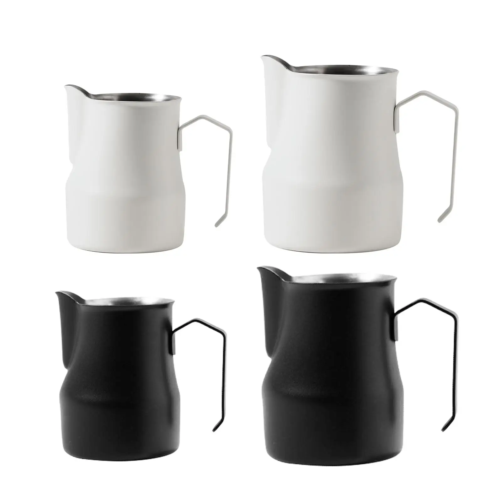 milk Frothing Pitcher Portable with Scale Handle Pouring Cup Coffee Milk Frother Cup for DIY coffee Kitchen