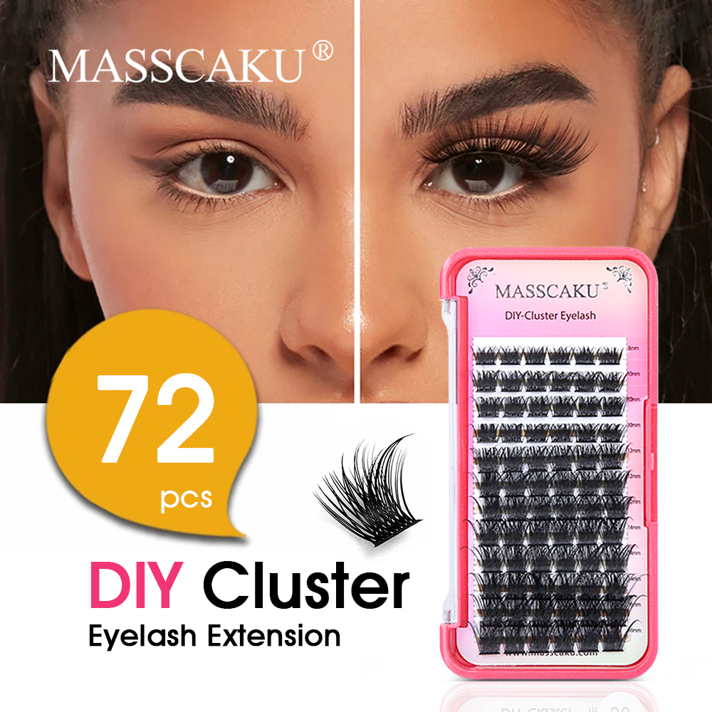 Best of MASSCAKU Heat Bonded Cluster Lashes Beauty Cilia Soft Ribbon Strip Eyelashes Extensions Custom Packaging False Eyelash Reviews & Tips