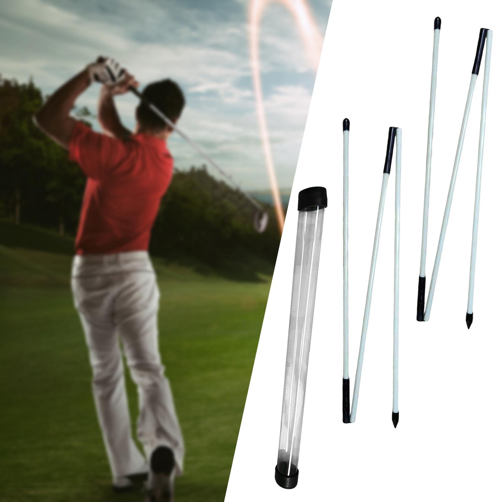 Pack of 2 Golf Alignment Training Sticks Collapsible Golf Alignment Tool