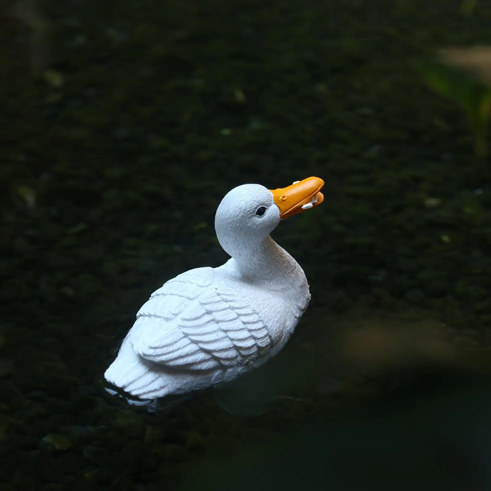 Simulation Floating Duck Ornaments Garden Statue Prop Lifelike Resin DIY Accessories Animal Figurines for Landscape Office Table