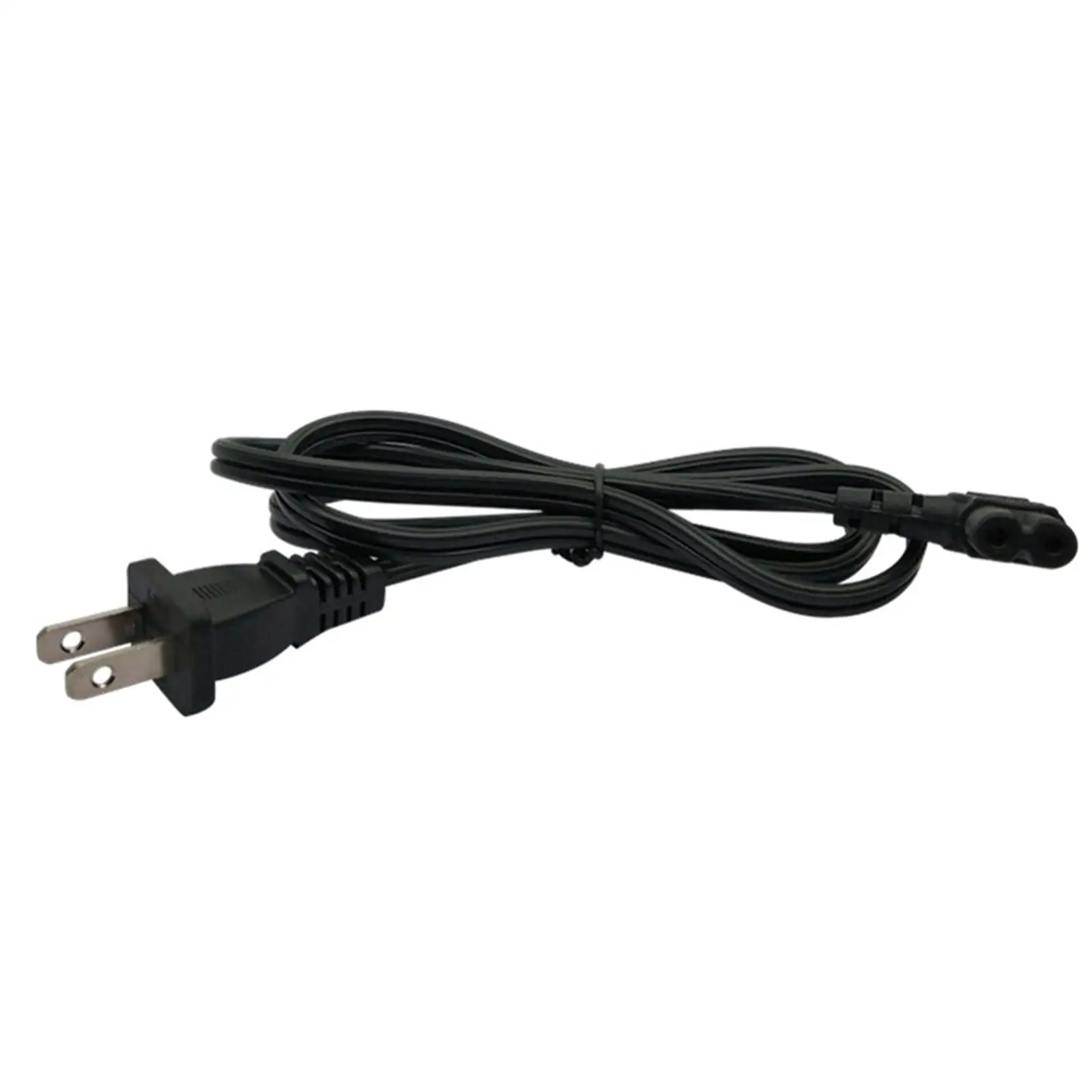 USA 2Pin to 90 Degree Right Angled IEC 320 C7 Power Cable 100cm ,Cord in 18AWG x 2C Stable Performance ,Black AC power Cord