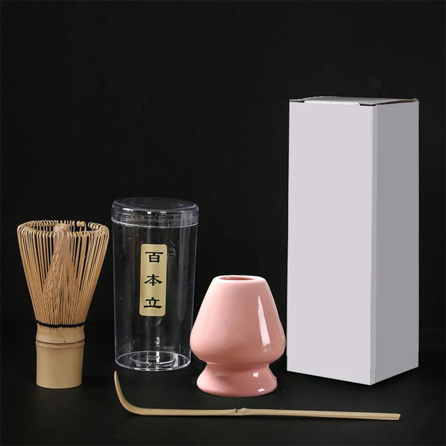 3-teiliges Matcha-Rührständer-Set (japanisches Bestellzubehör) inklusive 3 Löffeln und Teepinselhalter_voghion.com