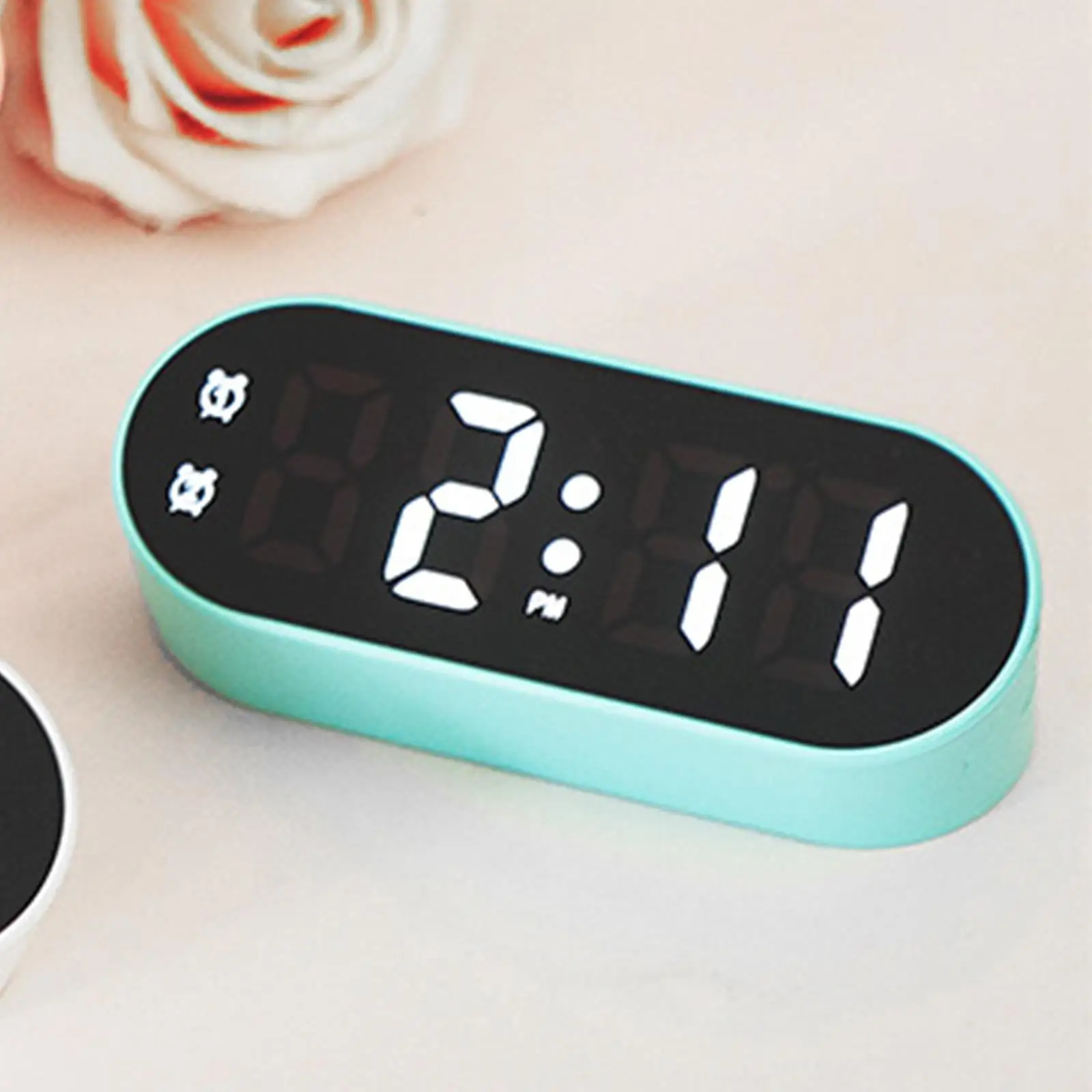 Digital Alarm Clock Electronic Clock with Snooze Large Display with Temperature Date for Desktop Travel Bedside Office Kids