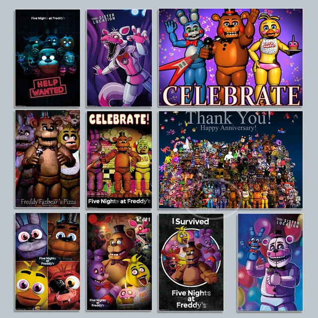 FIVE NIGHTS AT FREDDY'S GIANT WINDOW POSTERS 2CT 30 X 48 EACH