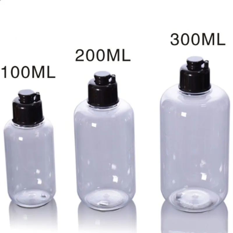 Best of 1pc 100 / 200 / 300ml Empty Cosmetic Containers Transparent Refillable Makeup Remover Bottles Flip Cap Bottle For Shampoo Lotion Reviews & Tips