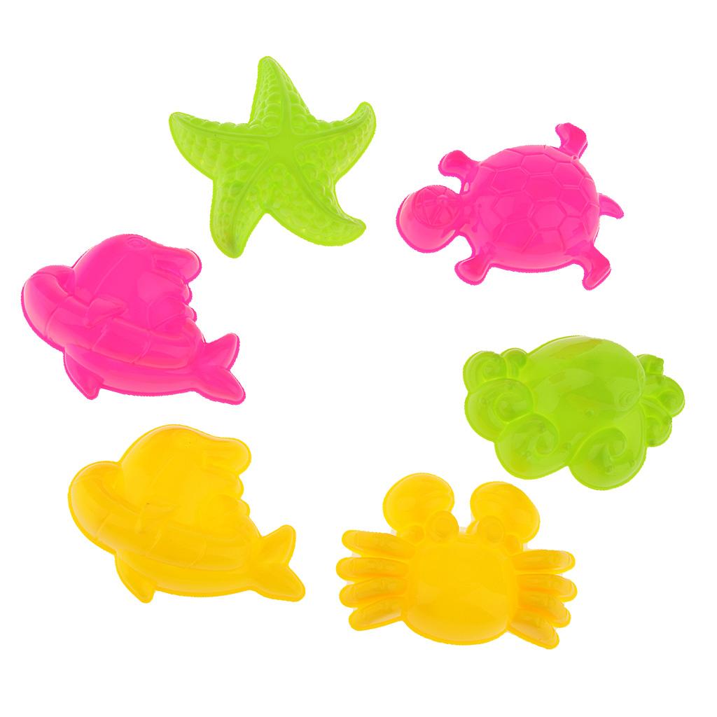 Set of 6 Sea Animal  Clay  Beach Park Indoor Toy Random Color