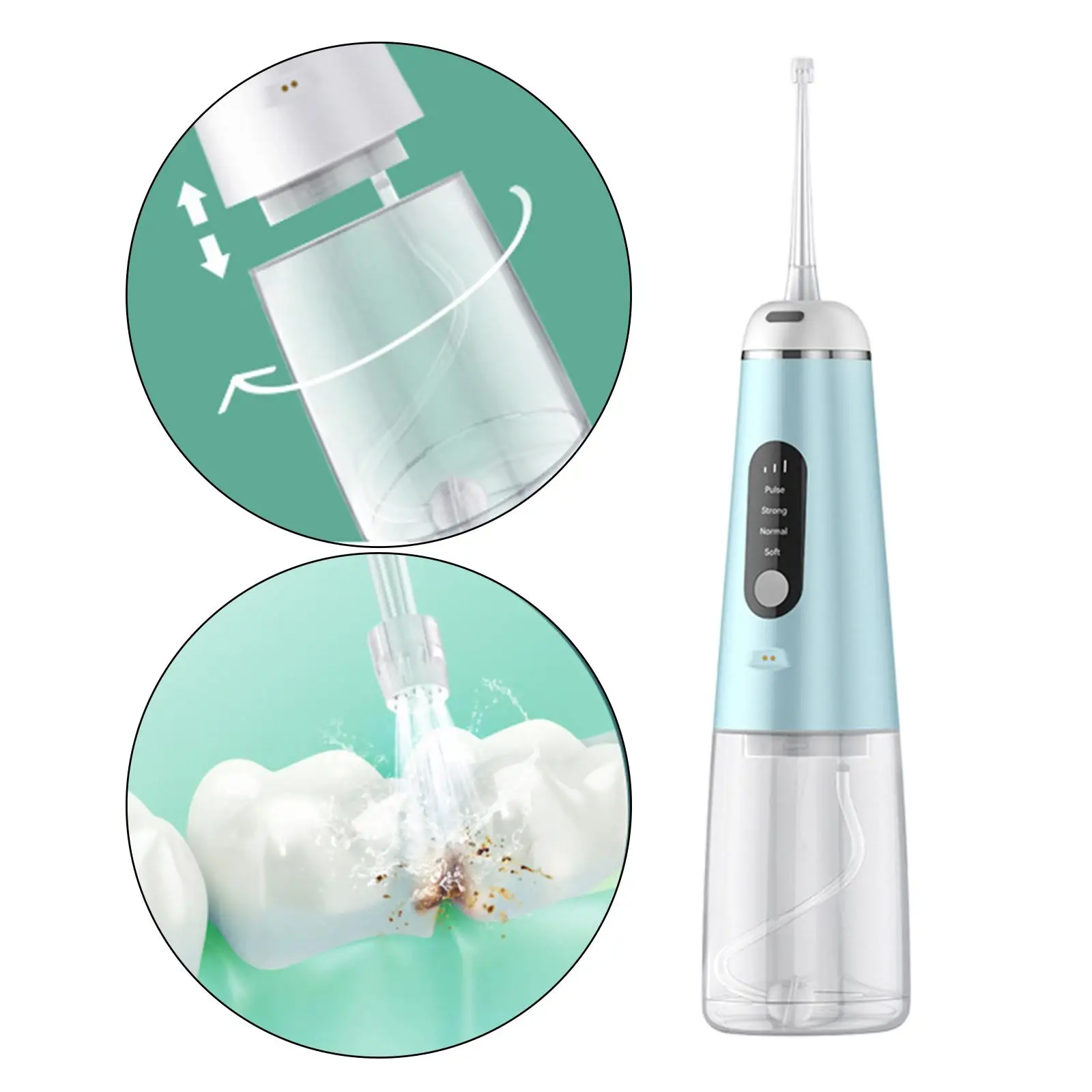 Rechargeable Oral Irrigator Floss with Jet Tips Water Braces for Home Aldult