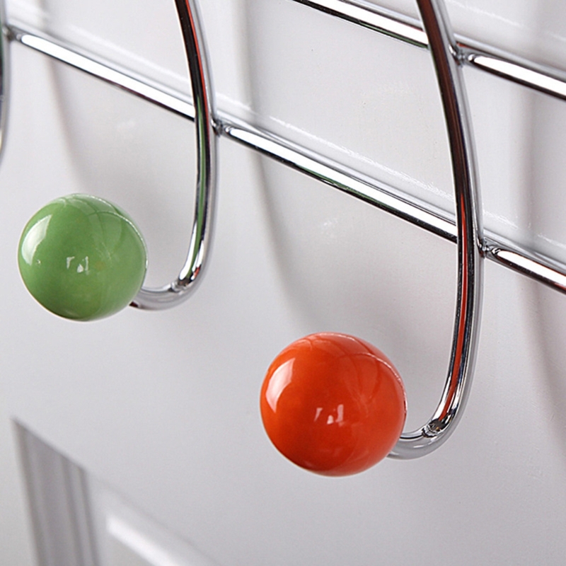 Multicolors Over Door Hanger for Clothes Hanging Heavy Duty Over Door Hooks for Bedrooms Bathroom Door 10 Hooks Hanger for Coat