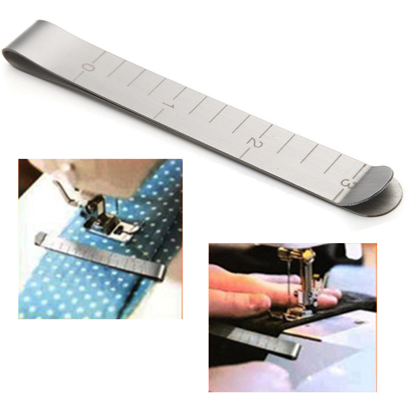 Edelstahl Säumen Clips Metall Nähen Crimpen Clip Tuch Mess Lineal Nähen Nähen Quilten Lineal Werkzeuge – Detail 1