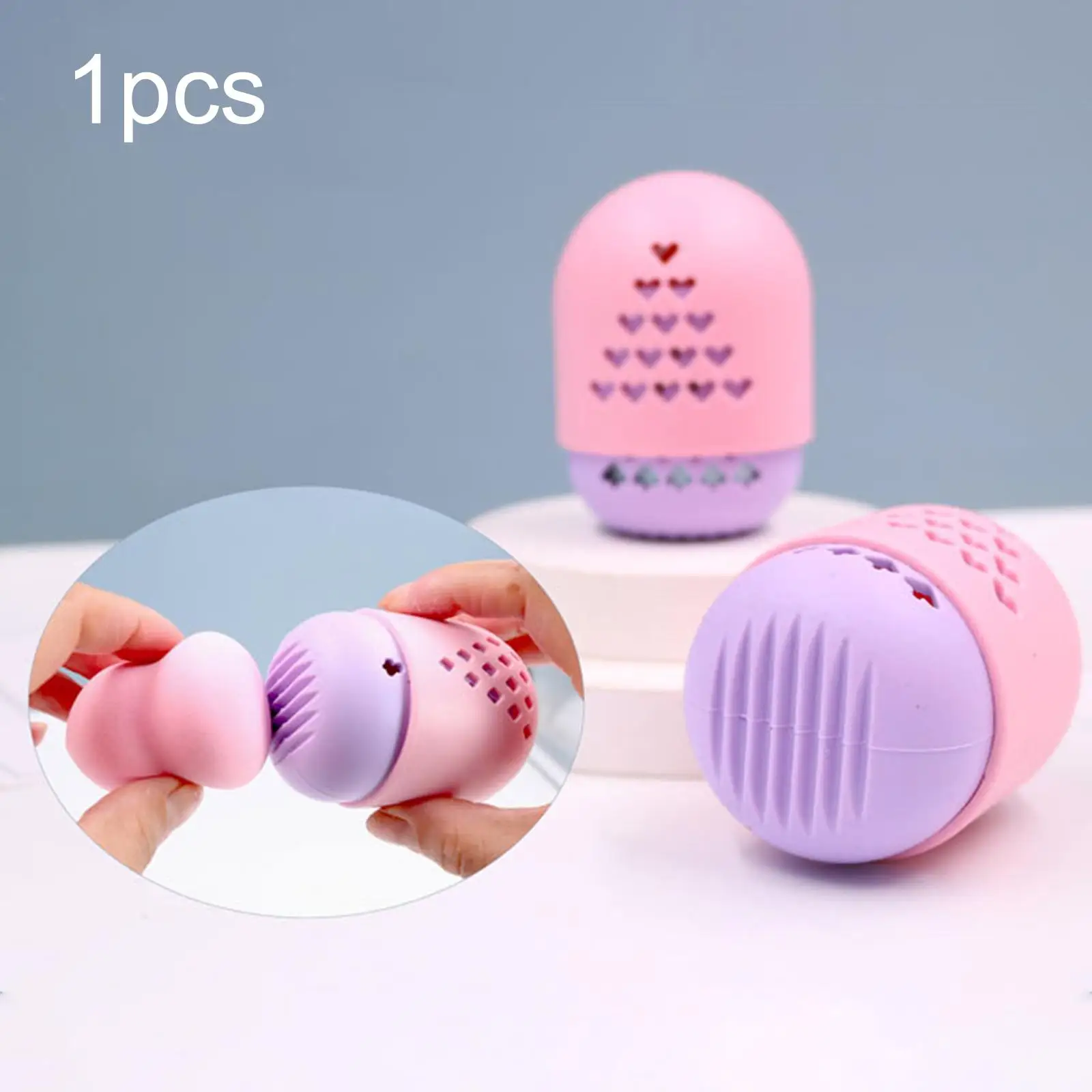 Travel Makeup Sponge Holder Silicone Make up Egg Storage Box Cosmetic Blender Storage Case