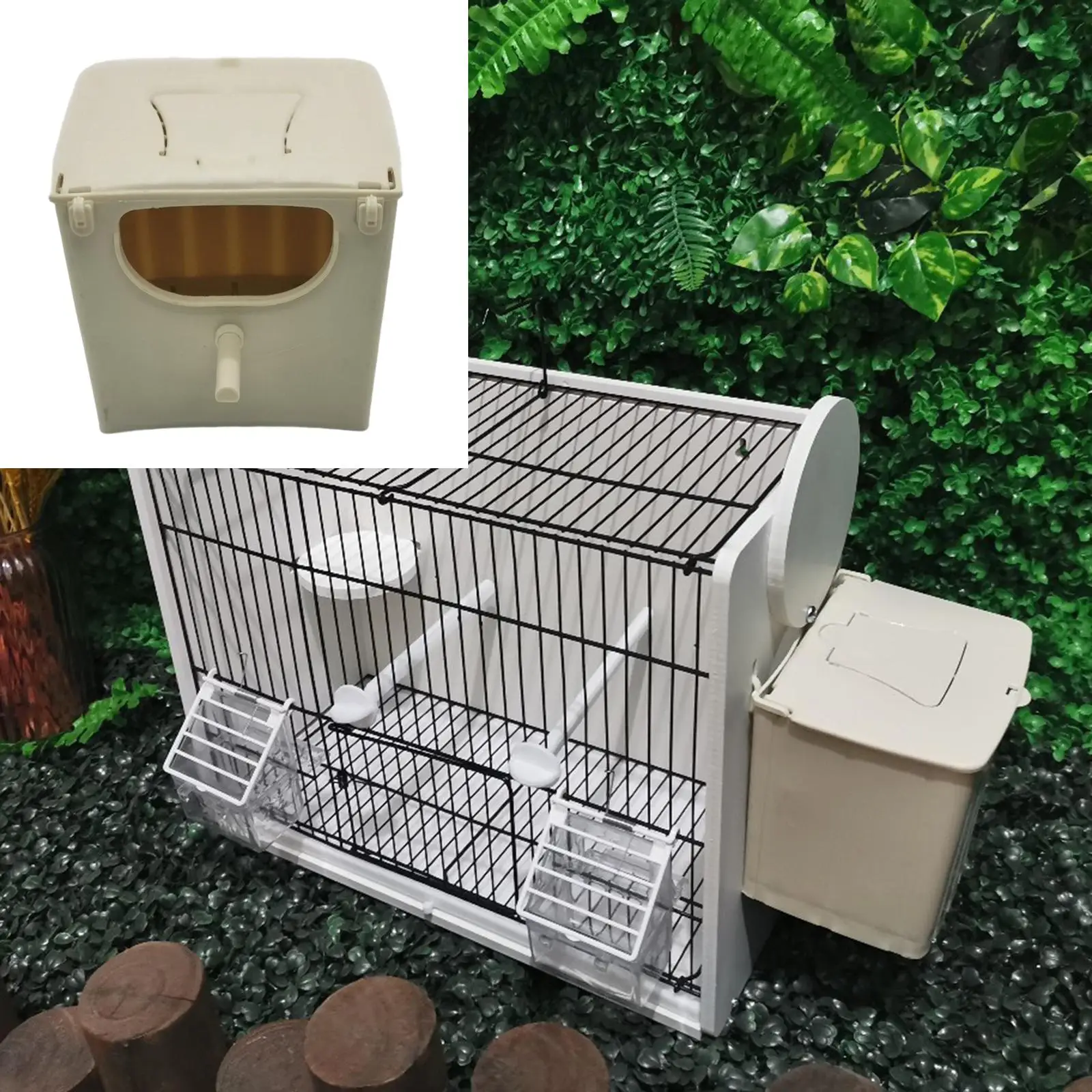 Bird Hut Box Breathable Bird Cage for Budgerigars Cockatiel Parakeet