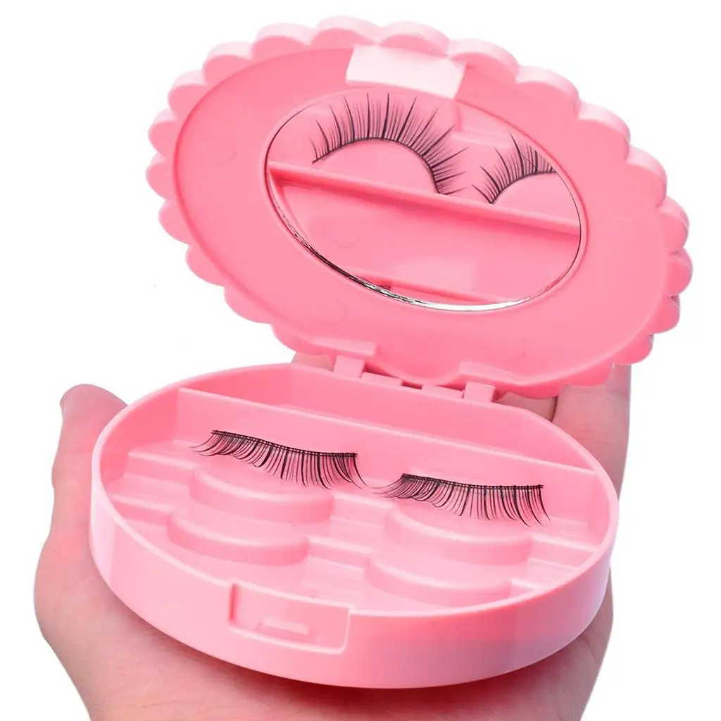 Pink 3 Tier False Eyelash Case Holder Box Organizer for Travel Lash Storage