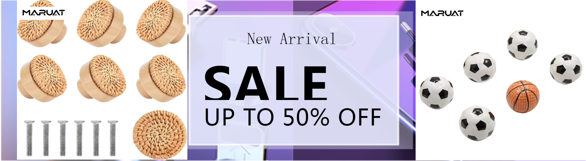 MARUAT-madeira maciça acabados gaveta puxa com parafusos,