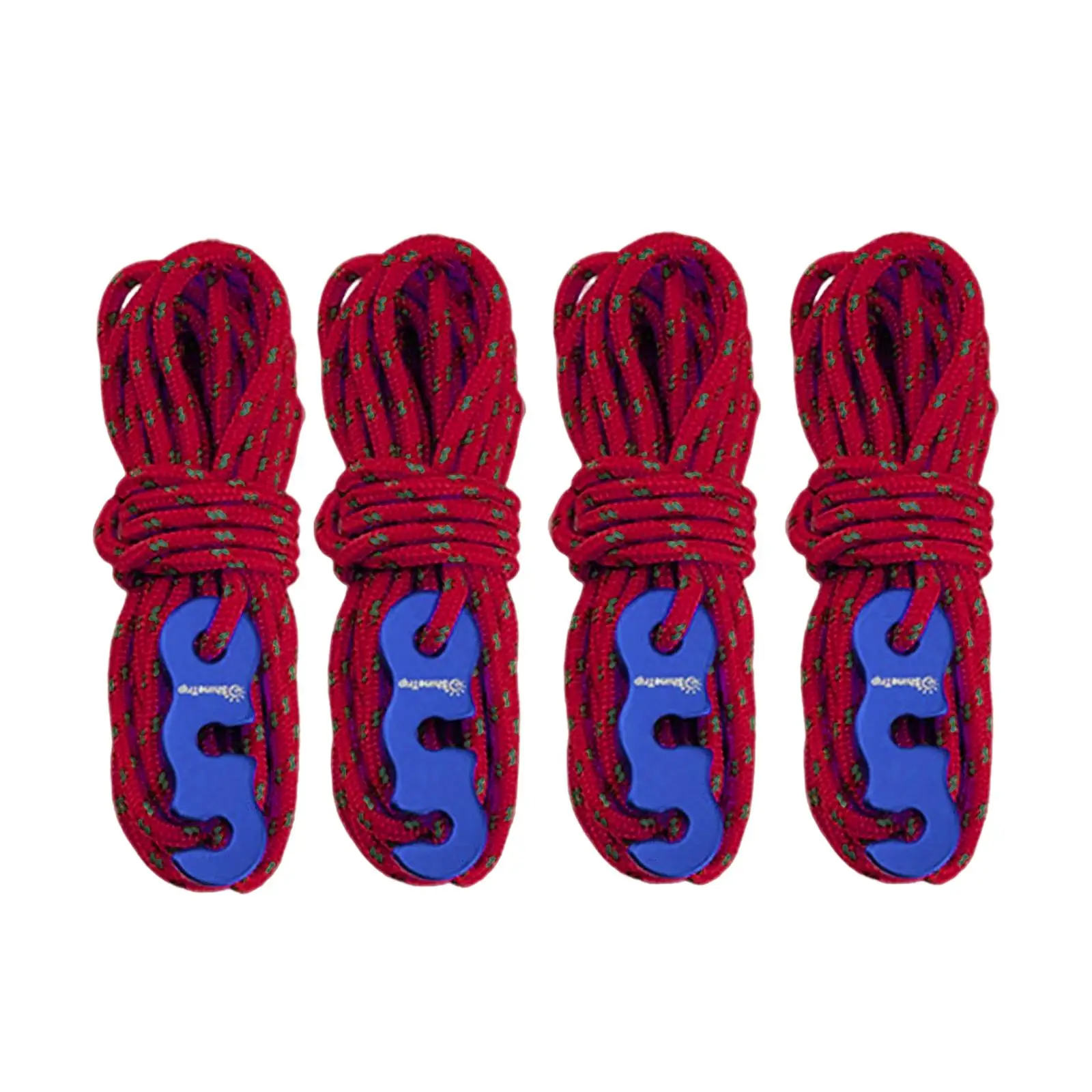 4Pcs Tent Rope Portable with Cord Adjuster Reflective guyline for Travel