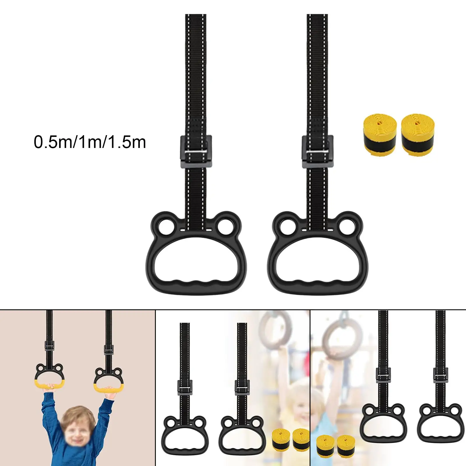 Gymnastics Rings Strength Training Workouts Home Hanging Gym Ring for Kids Adult