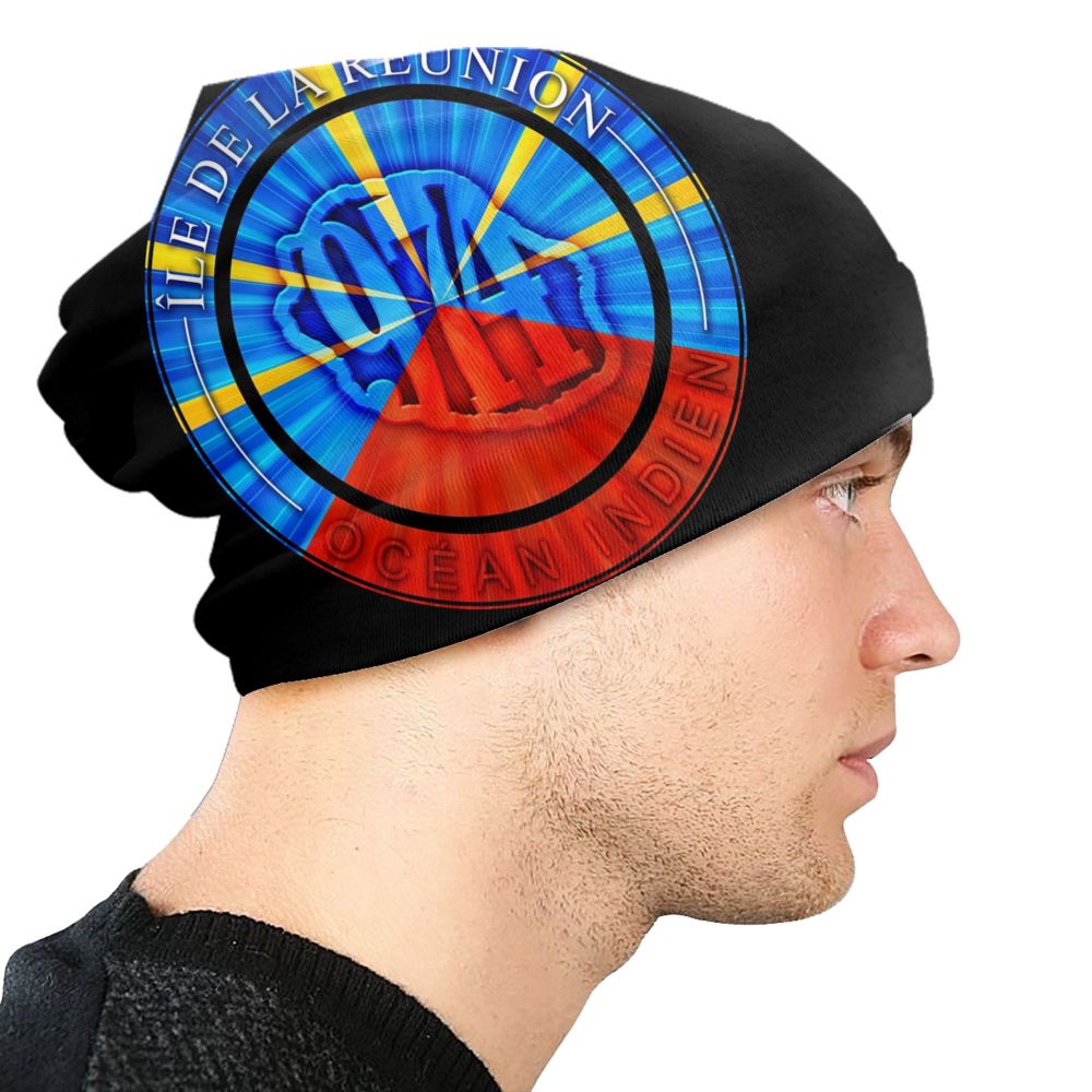 Benutzerdefinierte 974 Reunion Island Signature 7 Maveli R Skullies Beanies Caps Cool Winter Warm Damen Herren Strickmütze Erwachsene Motorhaube Hüte – Detail 16