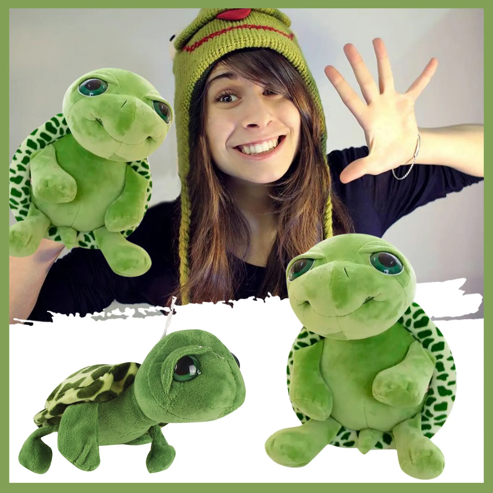 Big Eyes Turtle Tortoise Plush Soft Toys doll Stuffed Animal Xmas Kids Gift 8C 