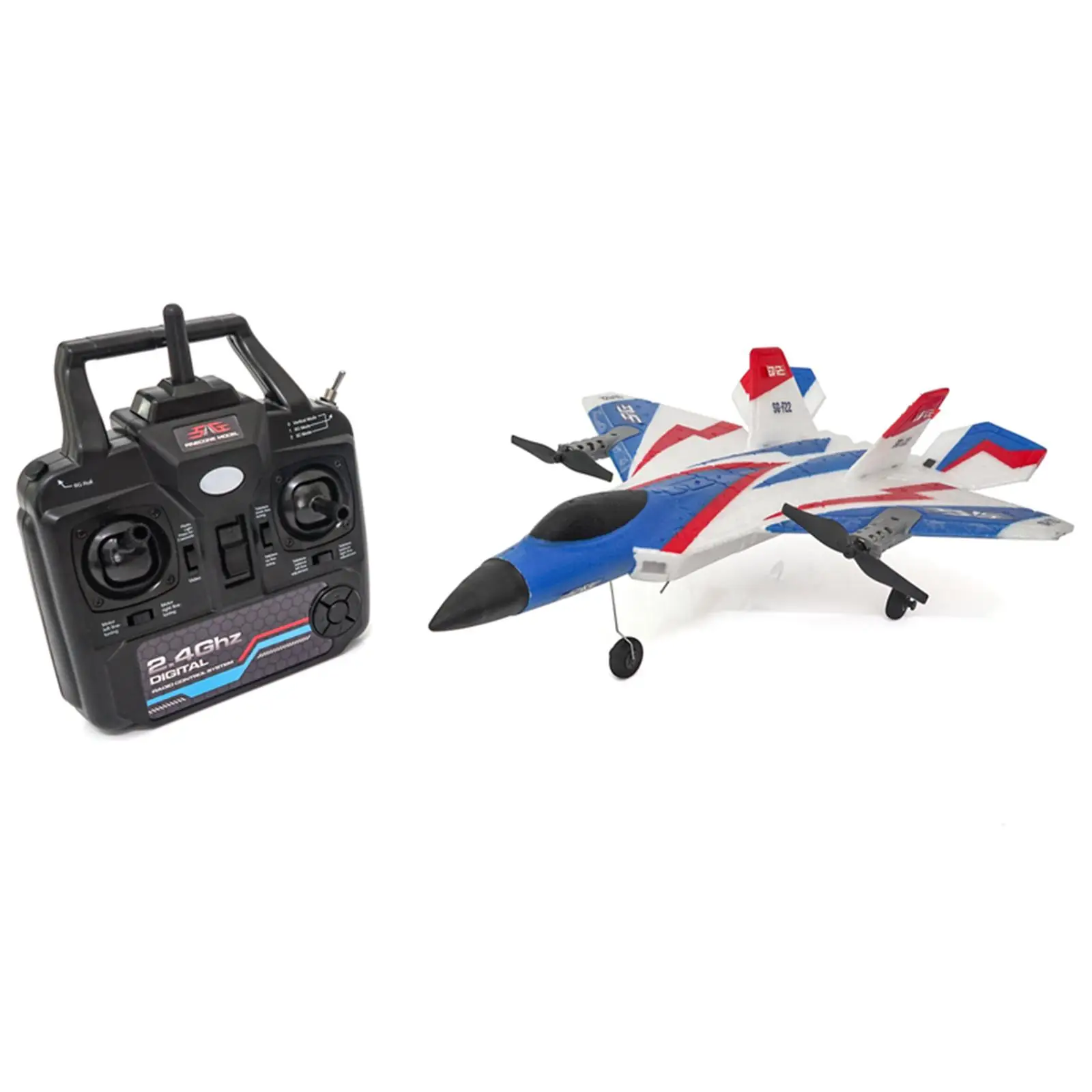 EPP Remote Control Aircraft with Colorful Lights 4 Channels Remote Control Fighter for Beginners Children Advanced Kids Adults