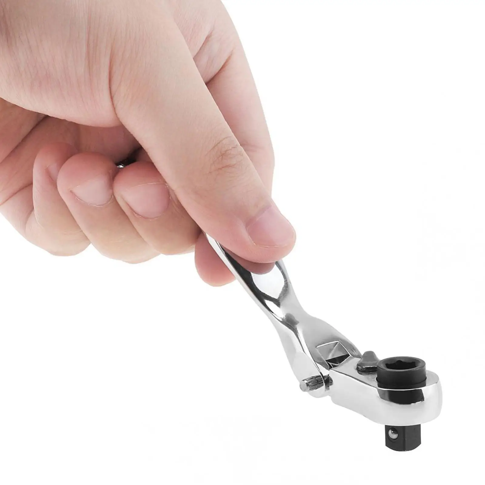 Lightweight Mini Ratchet Wrench Flexible Drive Bit Ratchet Socket Batch Head wrench for Industrial Plumbing Construction