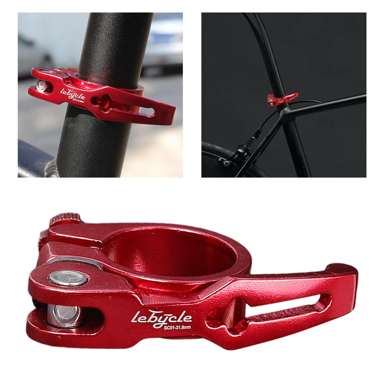 Alloy Bike Seatpost Clamp Bicycle Cycling Tube Seat Post Clip Equipment