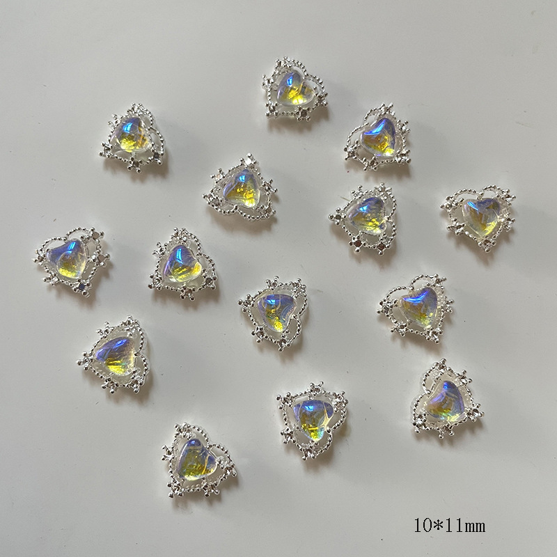 Best of 10pcs Alloy Nail Designer Charms Lollipop Heart Shaped Decoration Rhinestones Diamond Manicure Ornament Kawaii Crystal Accessori Reviews & Tips - Image 6