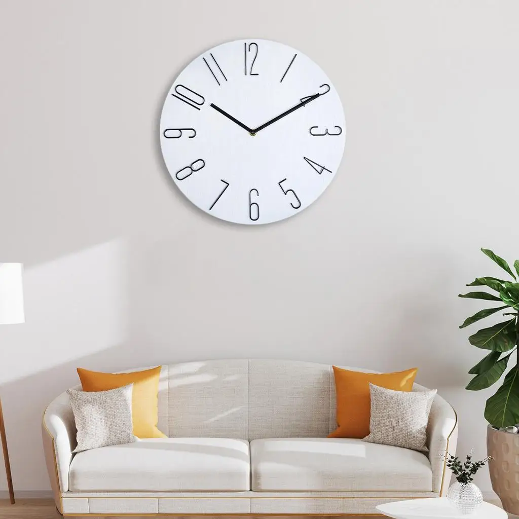 12`` Wall Clock for Home Bedroom Kitchen Clocks   Silent Sweep Movement