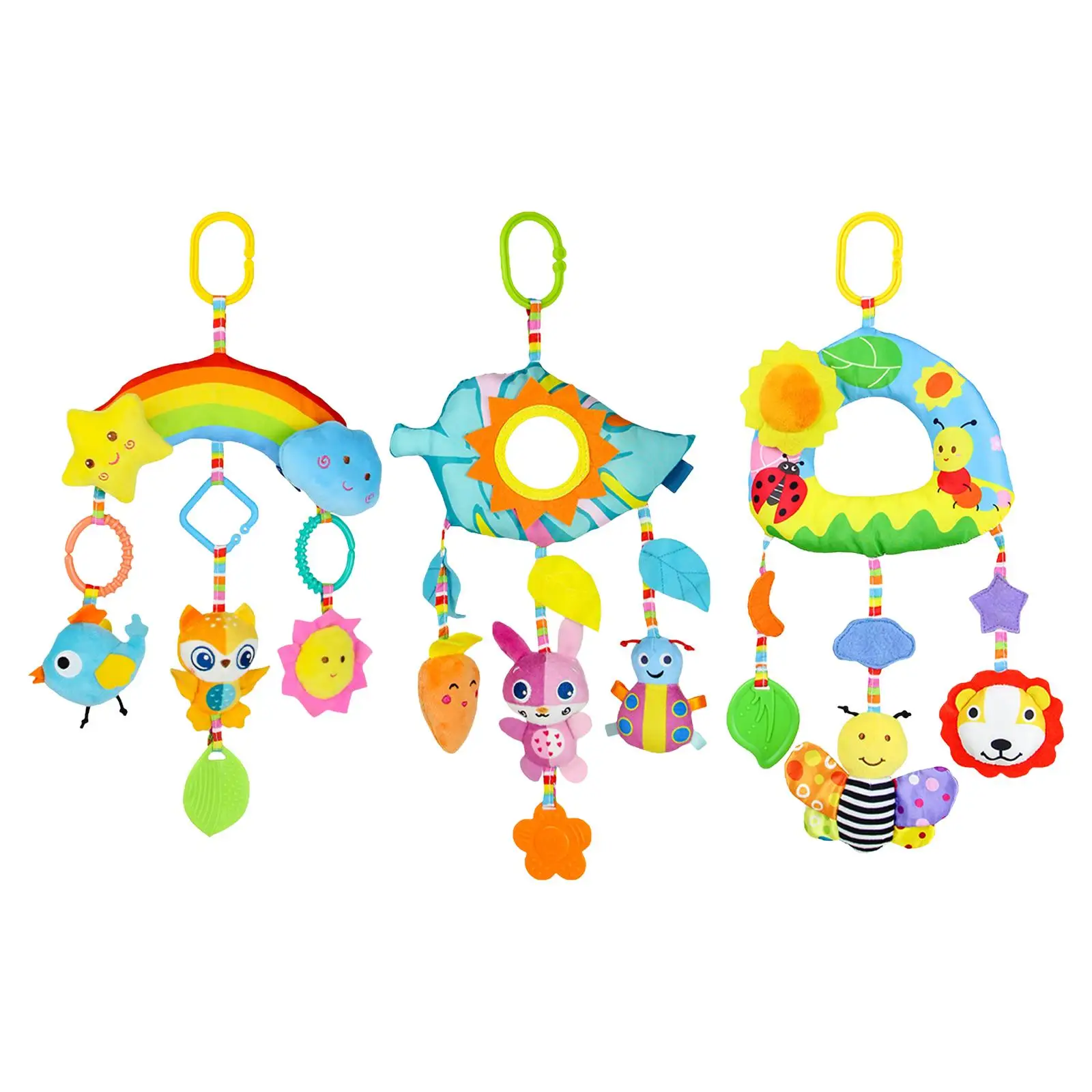 Cute Baby Hanging Rattles Toy Bed Hanging Toy Baby Teether for Pushchair