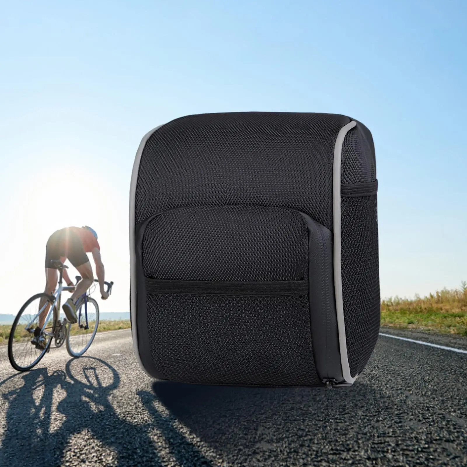 Multifunctional Bike Handlebar Bag with Zipper Storage Cycling Accessories