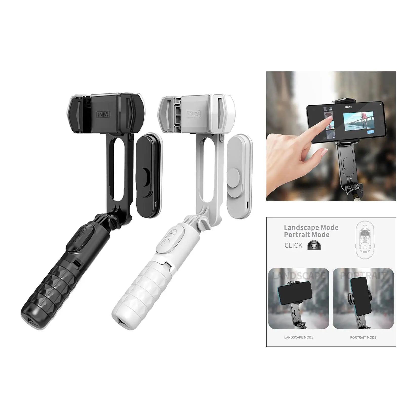 Selfie Stick Phone Tripod Gimbal Stabilizer Detachable Fill Light for Vlog Video Photography Live Stream Extendable Handheld