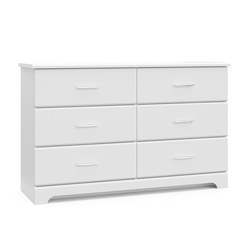Description Picture 3 of itemBrookside 6 Drawer Double Dresser (White) – GREENGUARD Gold Certified, Dresser For Nursery, Kids, Chest Of Drawers