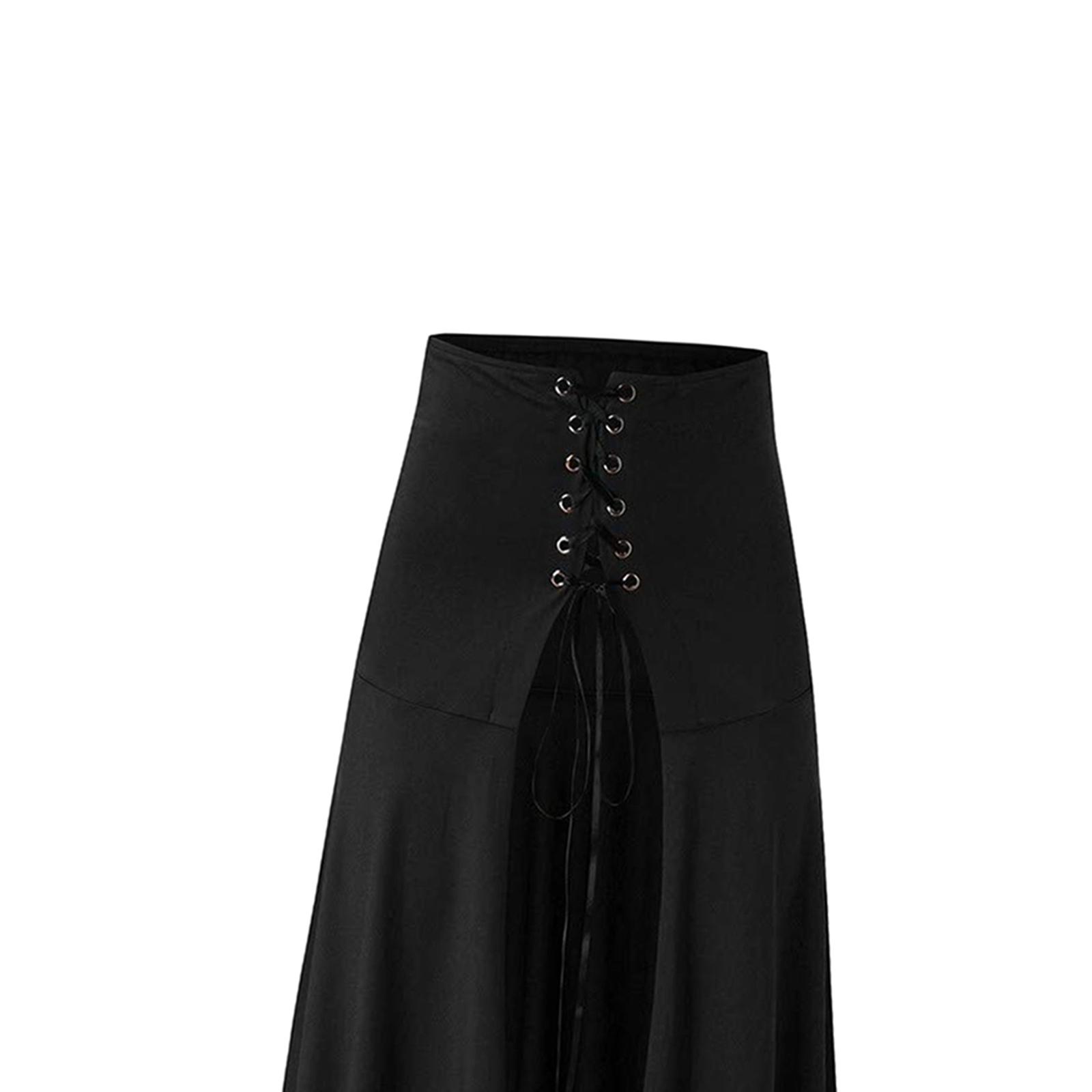 Women Halloween Skirt Steampunk High Waist Skirt for Holiday Party Carnival