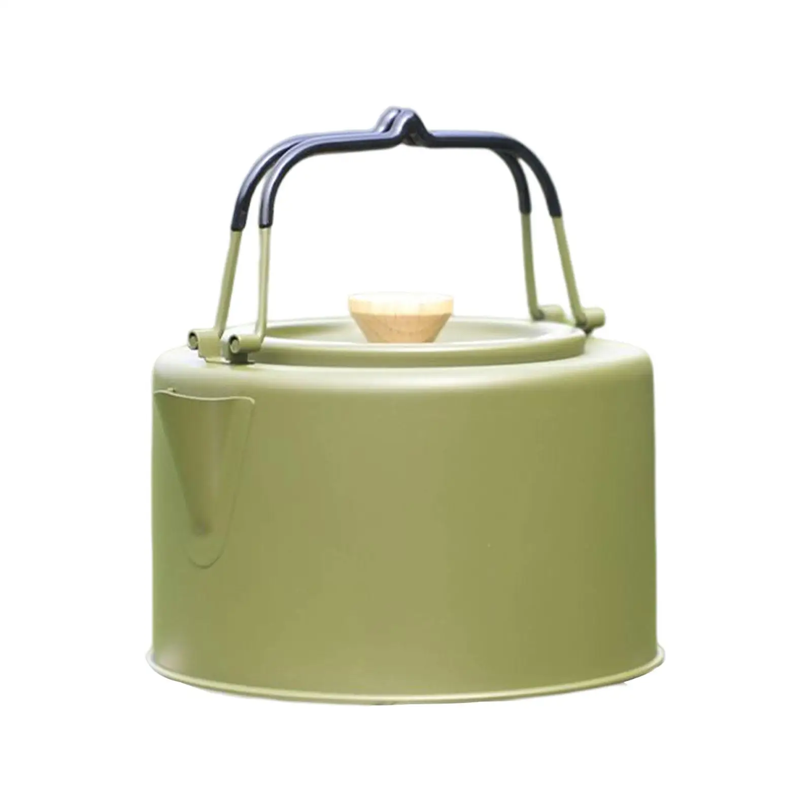 Stainless Steel Camping Tea Kettle Camp Tea Pot with Lid 1L Kettle Outdoor Kettle for Outdoor