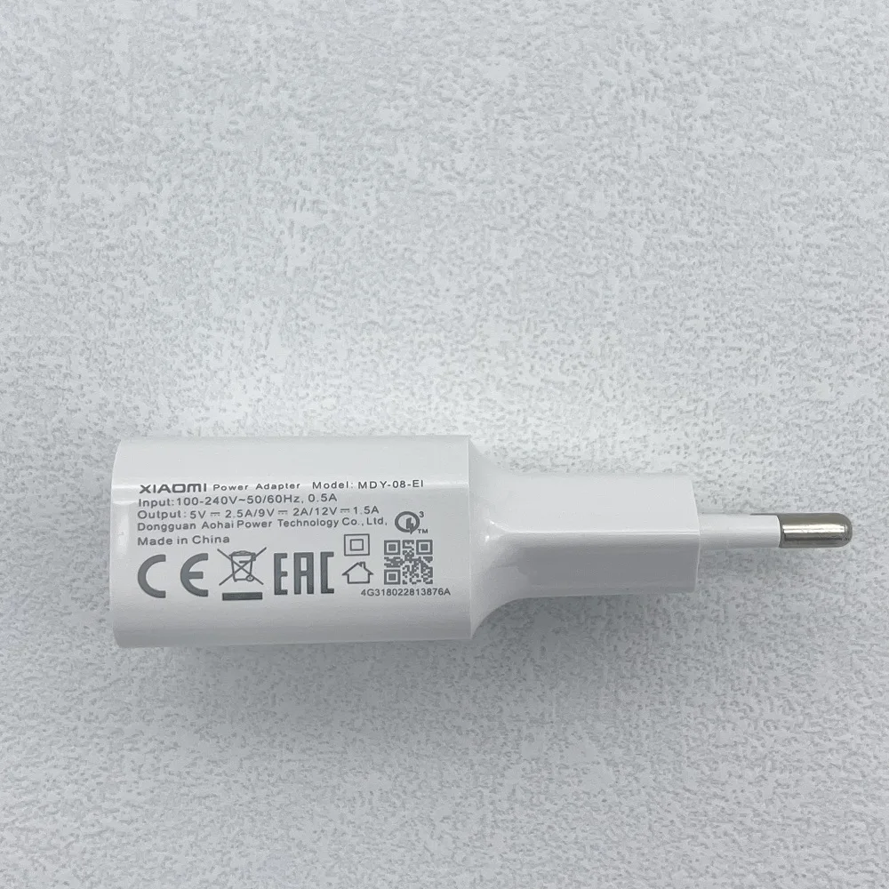 5v 3a usb c Xiaomi MDY-08-EI Mi 6 Quick Charger USB EU Plug 18W Adapter Type C Cable For Mi Note 10 Lite Redmi 10X 10 Ultra Note 9 9s 9A usb c 65w
