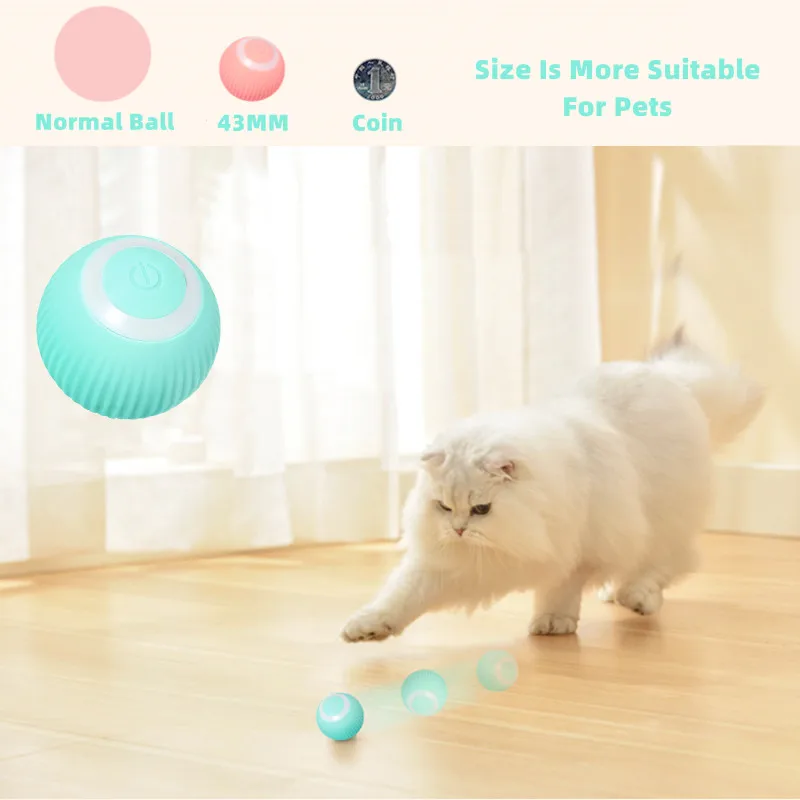 Elektrische Katze Ball Spielzeug Automatische Roll Smart Katze Spielzeug Interaktive für Katzen Ausbildung Selbst-moving Kätzchen Spielzeug für Indoor spielen